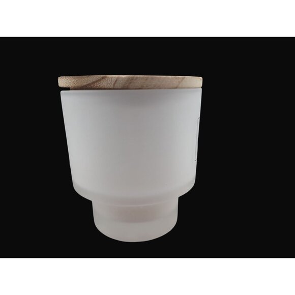Wolf Lamb W L Rose Water Essential Oils 13 Oz Candle Wooden Lid Frosted Glass Ja - Picture 8 of 13